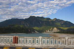 river siang (brahmaputra) entering into the plains at ranaghat, on the east of roing